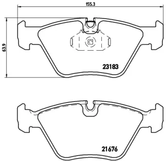 Гальмівні колодки дискові BREMBO P06043