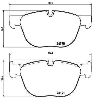 Колодка торм. диск. BMW X5, X6 передн. (пр-во) BREMBO P06049