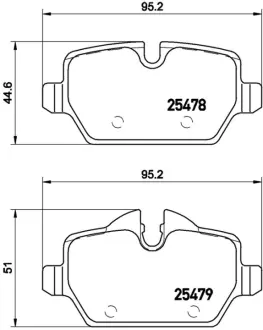 Гальмівні колодки дискові BREMBO P06080