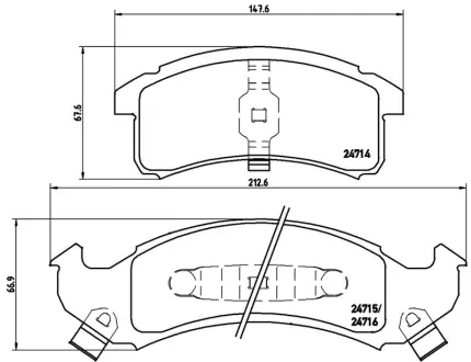 Колодка BREMBO P07002