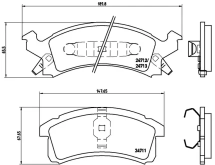 Колодка BREMBO P07004