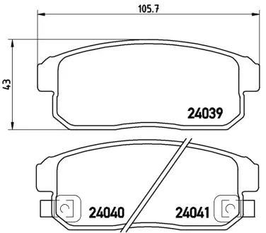 Колодка BREMBO P10005