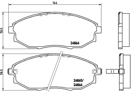 Гальмівні колодки дискові BREMBO P10007