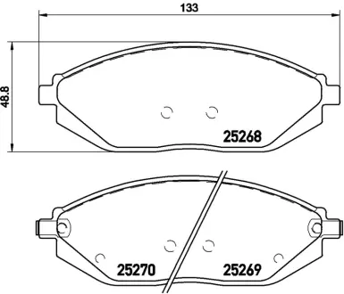 Гальмівні колодки дискові BREMBO P10054