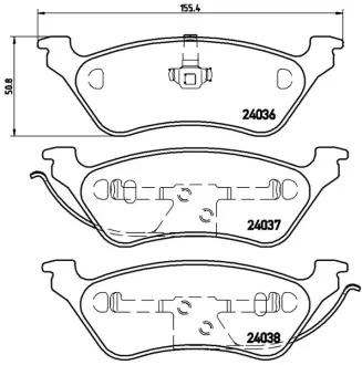 Гальмівні колодки дискові BREMBO P11014