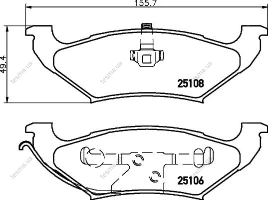 Колодка BREMBO P11039 (фото 1)
