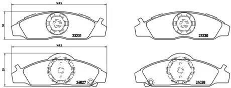 Гальмівні колодки дискові BREMBO P15008