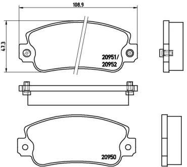 Колодка BREMBO P23013