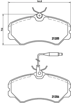 Колодка BREMBO P23023