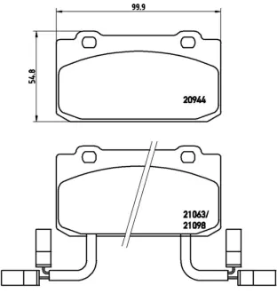 Колодка BREMBO P23030