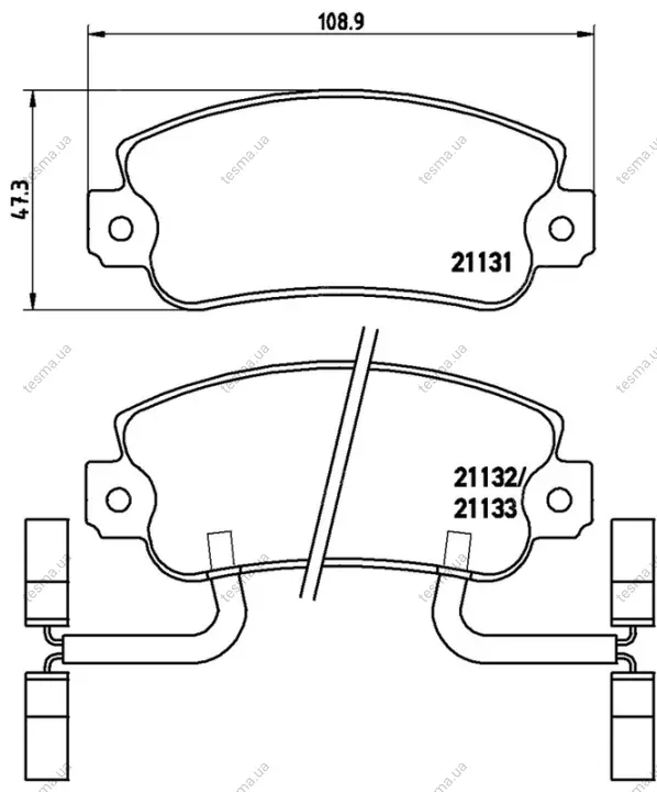 Колодка BREMBO P23031 (фото 1)