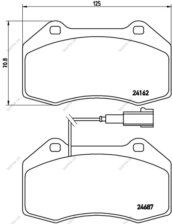 Колодка BREMBO P23117 (фото 1)