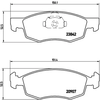 Гальмівні колодки дискові BREMBO P23118