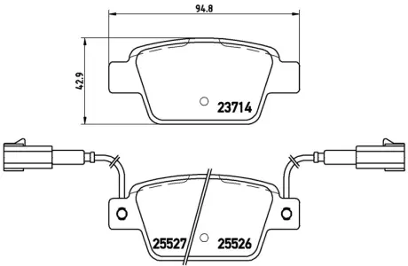Гальмівні колодки дискові BREMBO P23135