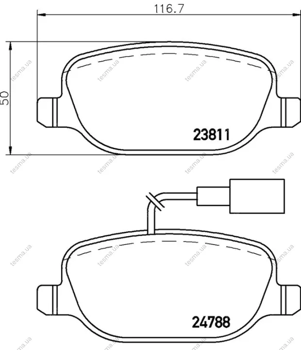 Колодка BREMBO P23152 (фото 1)