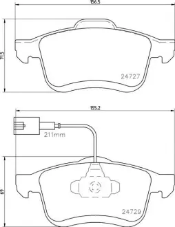 Гальмівні колодки дискові BREMBO P23163