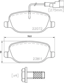 Колодка BREMBO P23166