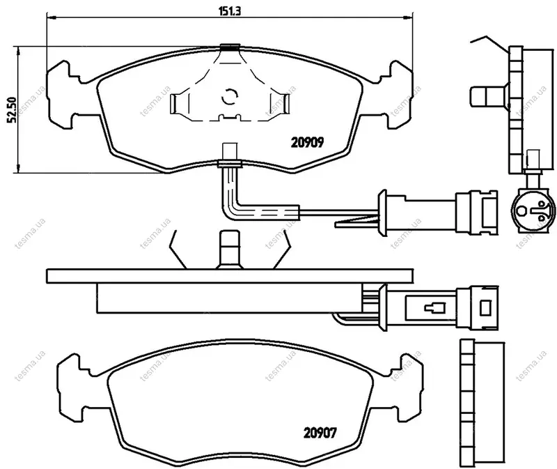 Колодка BREMBO P24007 (фото 1)