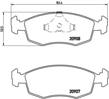Колодка BREMBO P24019