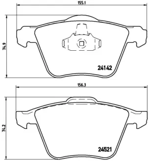 Гальмівні колодки дискові BREMBO P24077X