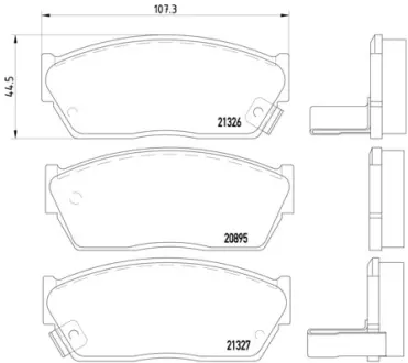 Колодка BREMBO P28004