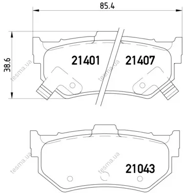 Колодка BREMBO P28007 (фото 1)