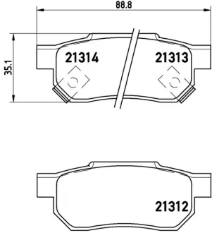 Колодка BREMBO P28017