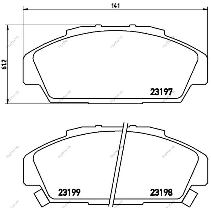 Колодка BREMBO P28041 (фото 1)