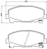 Комплект гальмівних колодок з 4 шт. дисків BREMBO P28043X (фото 2)