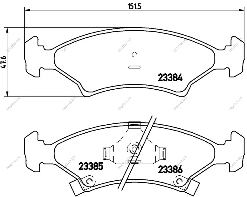 Колодка BREMBO P30009 (фото 1)