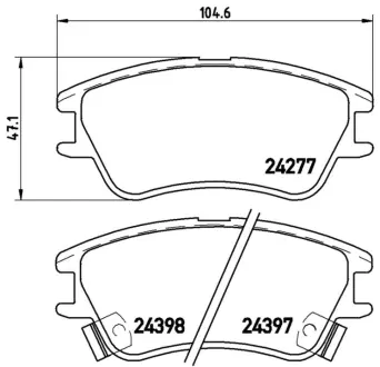 Колодка BREMBO P30027