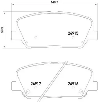 Гальмівні колодки дискові BREMBO P30065X