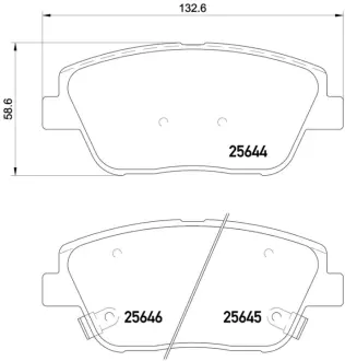 Гальмівні колодки дискові BREMBO P30066
