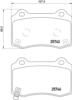 Гальмівні колодки дискові BREMBO P30074E
