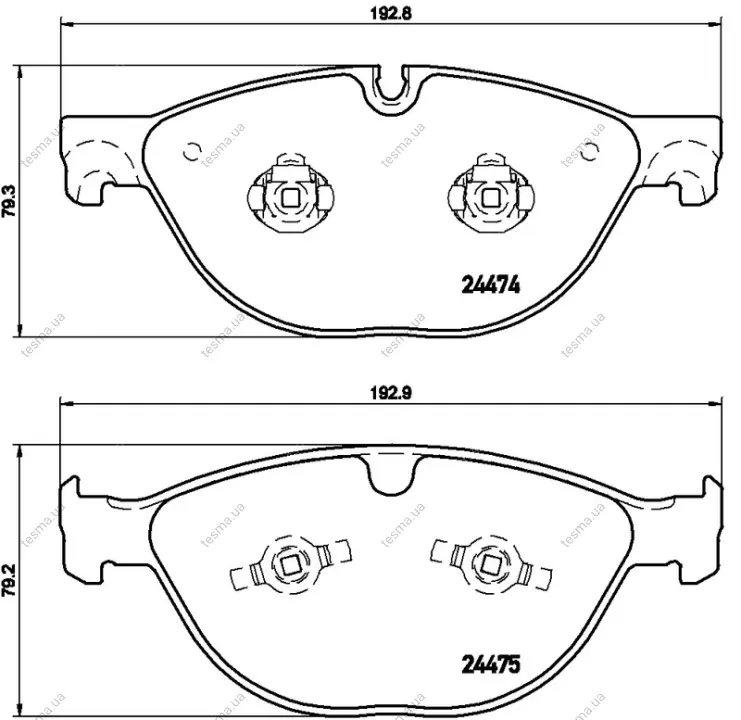Колодка BREMBO P36025 (фото 1)