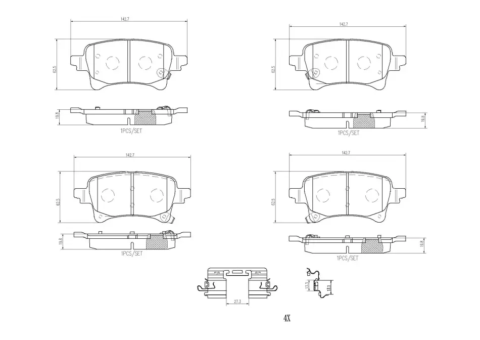 Гальмівні колодки дискові BREMBO P37029 (фото 1)