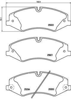 Колодки гальмівні дискові BREMBO P44022