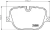 Комплект гальмівних колодок з 4 шт. дисків BREMBO P44025 (фото 1)
