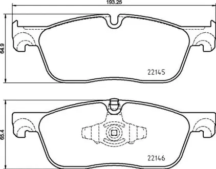 Колодки гальмівні дискові (комплект 4 шт) BREMBO P44026