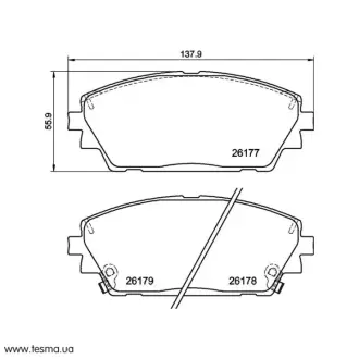 Гальмівні колодки дискові BREMBO P49 065