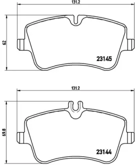 Гальмівні колодки дискові BREMBO P50046