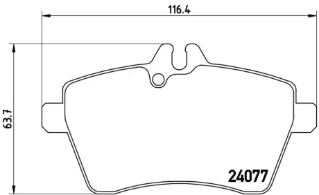 Комплект гальмівних колодок з 4 шт. дисків BREMBO P50056