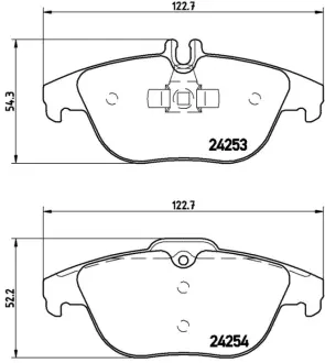 Гальмівні колодки дискові BREMBO P50068