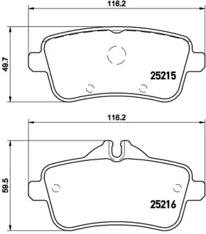 Гальмівні колодки дискові BREMBO P50100