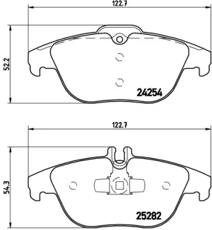 Гальмівні колодки дискові BREMBO P50104