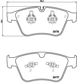 Гальмівні колодки дискові BREMBO P50105