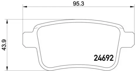 Гальмівні колодки дискові BREMBO P50107