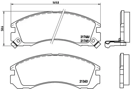 Гальмівні колодки дискові BREMBO P54017X (фото 1)