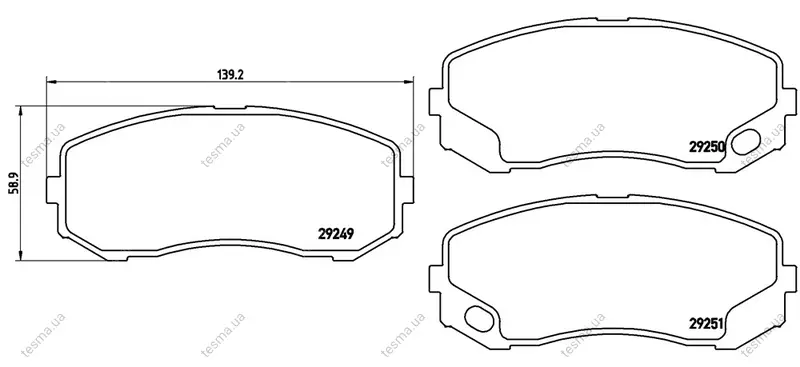 Колодка BREMBO P54043 (фото 1)