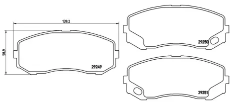 Колодка BREMBO P54043